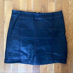 Free People Modern Femme Faux-Leather Mini Skirt